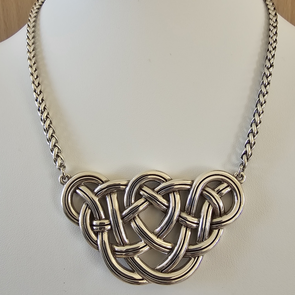 Brighton Collectibles Jewelry Interlock Braid Collar Necklace Retired